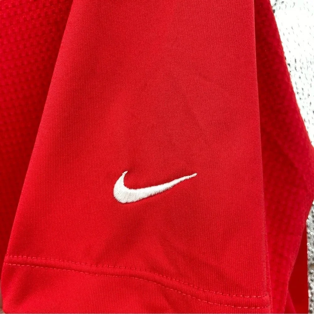Nike Golf Tour Performance Dri-FIT Red Polo‎ Shirt Mens Large Short Sleeve